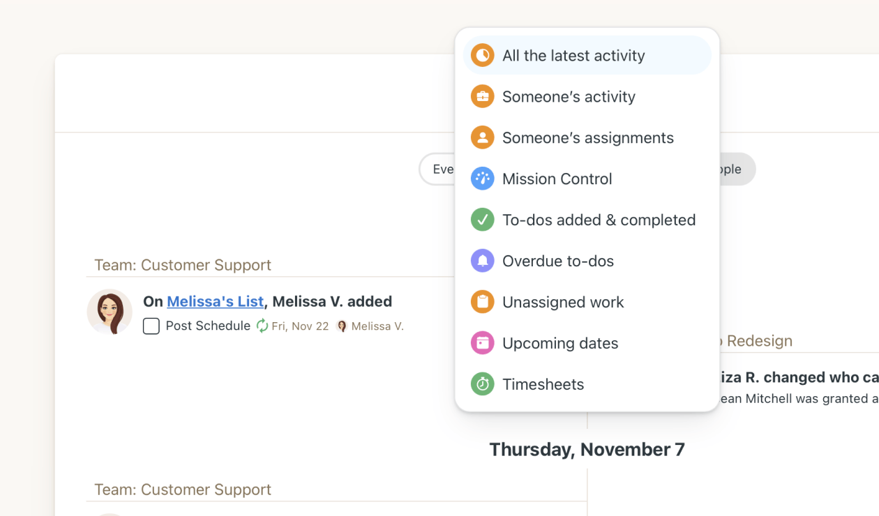 Reports quickly cut across every project to give you quick insights